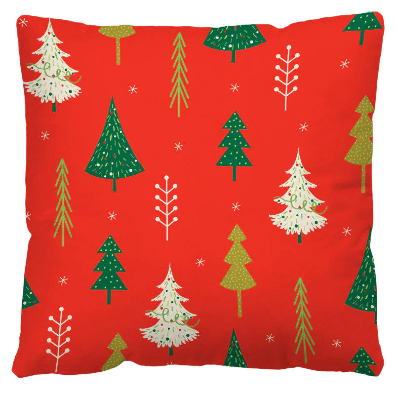 Funda de Almohada de Cuadros Navideños