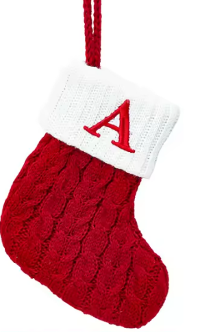 Calcetines Navideños de Letras Tejidos