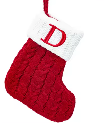 Calcetines Navideños de Letras Tejidos