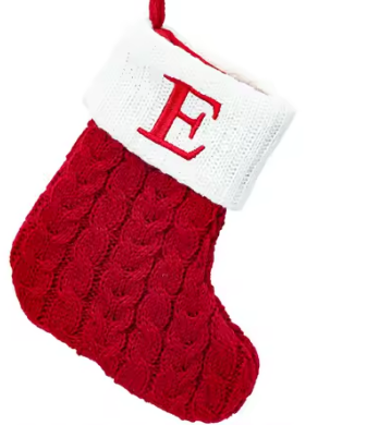 Calcetines Navideños de Letras Tejidos