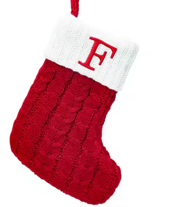 Calcetines Navideños de Letras Tejidos