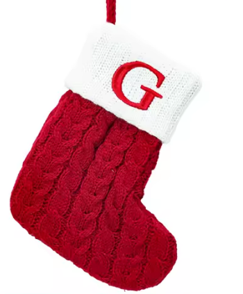 Calcetines Navideños de Letras Tejidos