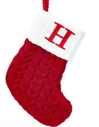 Calcetines Navideños de Letras Tejidos