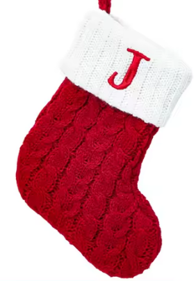 Calcetines Navideños de Letras Tejidos