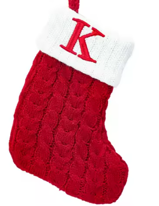 Calcetines Navideños de Letras Tejidos