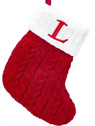 Calcetines Navideños de Letras Tejidos