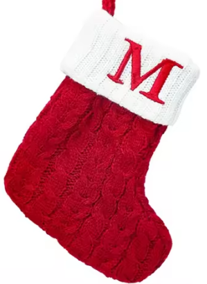 Calcetines Navideños de Letras Tejidos