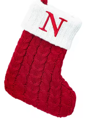 Calcetines Navideños de Letras Tejidos