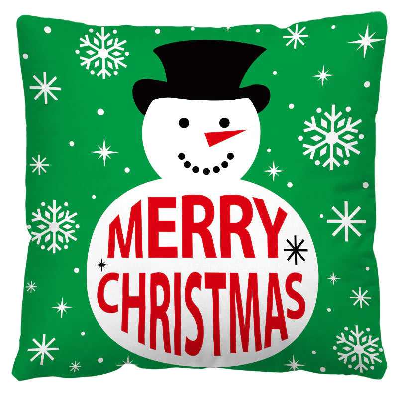 Funda de Almohada de Cuadros Navideños
