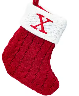 Calcetines Navideños de Letras Tejidos