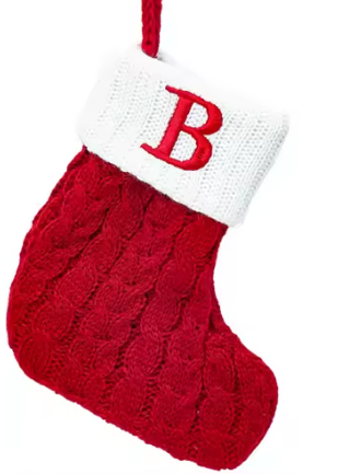 Calcetines Navideños de Letras Tejidos