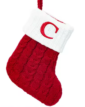 Calcetines Navideños de Letras Tejidos