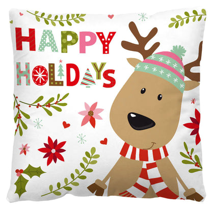 Funda de Almohada de Cuadros Navideños