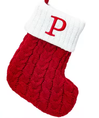 Calcetines Navideños de Letras Tejidos