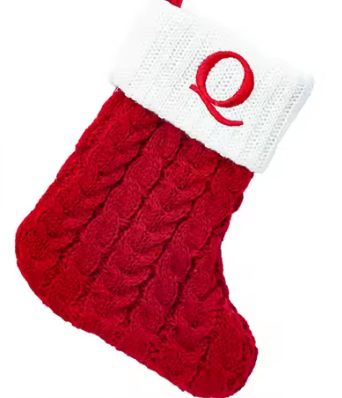 Calcetines Navideños de Letras Tejidos