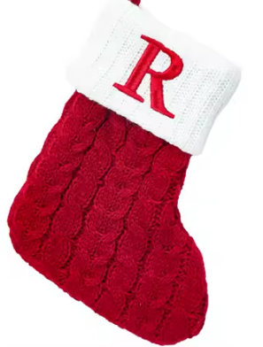 Calcetines Navideños de Letras Tejidos