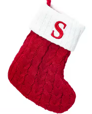 Calcetines Navideños de Letras Tejidos