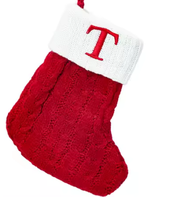 Calcetines Navideños de Letras Tejidos