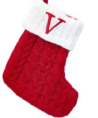 Calcetines Navideños de Letras Tejidos